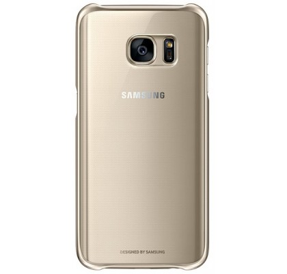 Husa Protective Cover Clear Samsung Galaxy S7, Gold